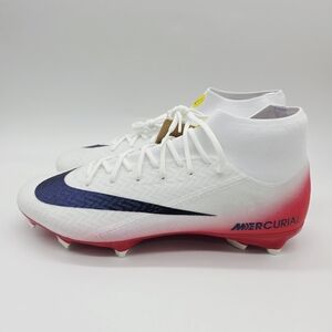 Nike Zoom Mercurial Superfly 10 Academy FG White Red Cleats HJ7311-600 MenSize 9